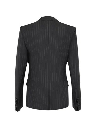 Tom Ford Chalk-stripe Single-breasted Jacket In Black