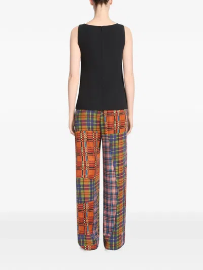 Dries Van Noten Elasticated Viscose Pants In Multi