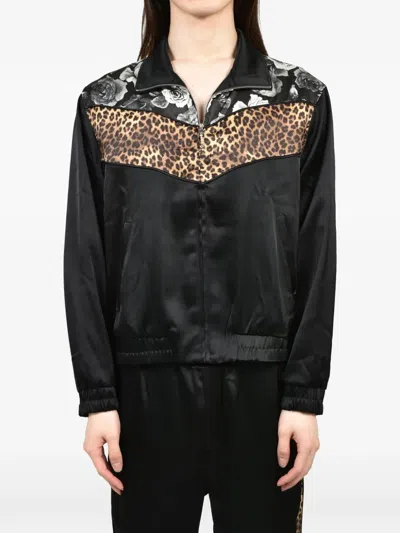 Ernest W Baker Cheetah Rose Track Jacket In Multi