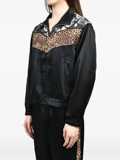 Ernest W Baker Cheetah Rose Track Jacket In Multi
