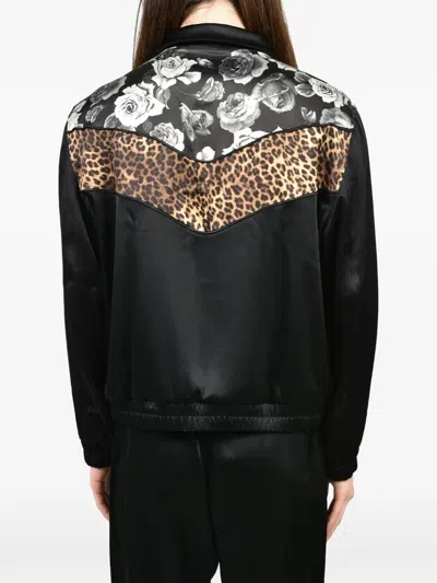 Ernest W Baker Cheetah Rose Track Jacket In Multi