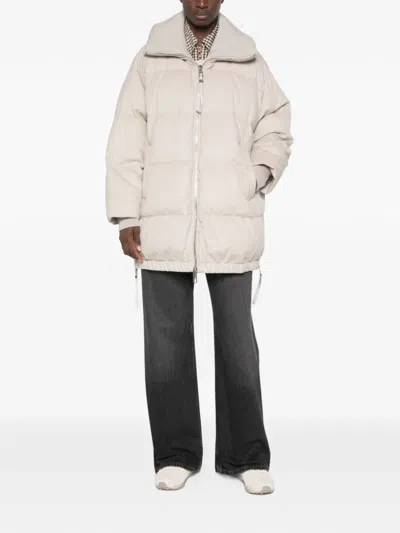 Duno Quilted High-neck Jacket In Neutral