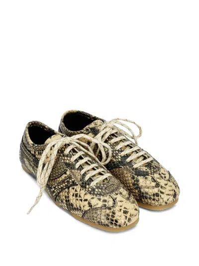Dries Van Noten Leather Sneakers In Multi
