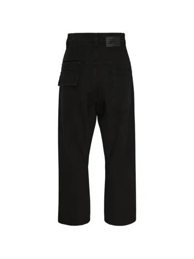Ordinary Couture Code Straight-leg Jeans In Black