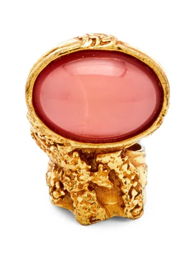 Pre-owned Saint Laurent Arty Ring In Gold