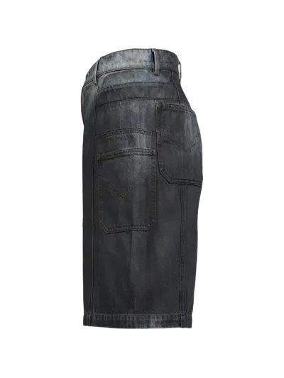 Feng Chen Wang Gradient-effect Denim Shorts In Blue