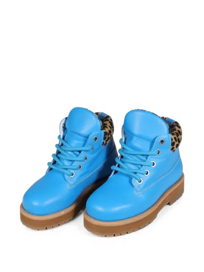 Pdf Strada Low Leopard-print Boots In Blue