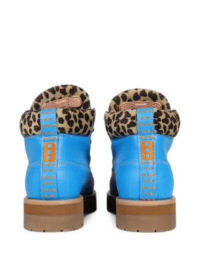 Pdf Strada Low Leopard-print Boots In Blue