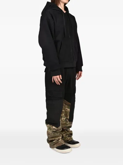 Matthew Williamson Mixed-material Cargo Pants In Black