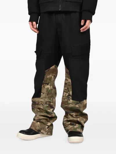 Matthew Williamson Mixed-material Cargo Pants In Black