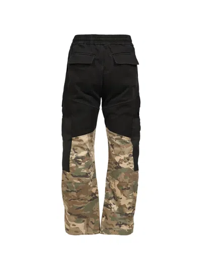 Matthew Williamson Mixed-material Cargo Pants In Black