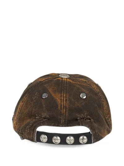 Thug Club Washed Distressed Cap In Brown