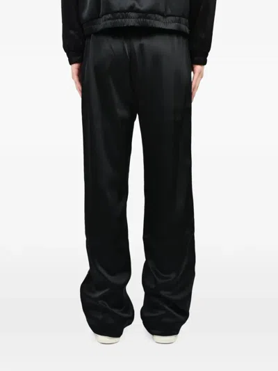 Ernest W Baker Leopard-stripe Track Pants In Black