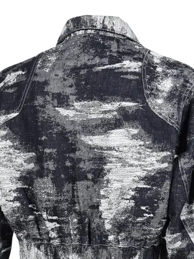 Taakk Faded-pattern Denim Jacket In Blue