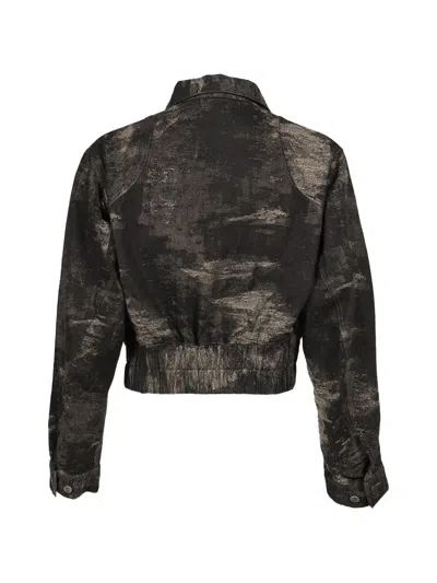 Taakk Distressed Denim Jacket In Black