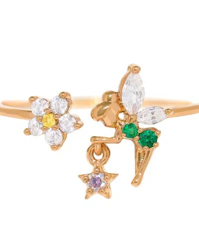 Girls Crew Crystal Disney Tinker Bell Pixie Dust Adjustable Ring In Multi