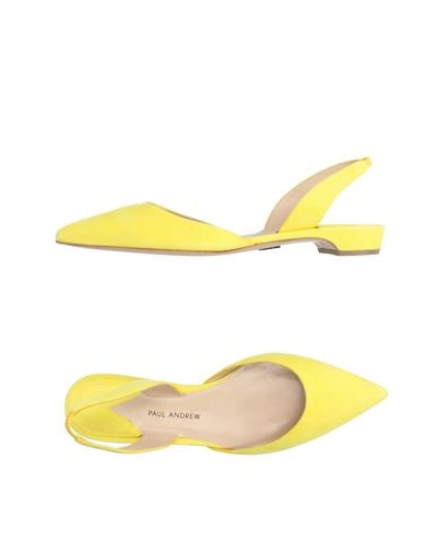 Paul Andrew Ballet Flats In Yellow