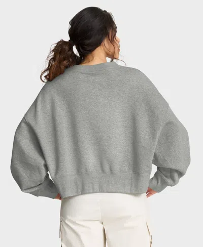 Nike Women's Heather Gray Oregon Ducks Oversized Phoenix Arch Pullover Sweatshirt In Gray
