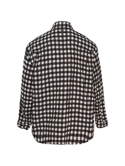 Solid Homme Frayed Gingham-check Shirt In Pattern