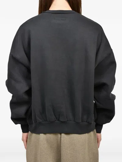 Essentials Logo-print Cropped Sweater In Black