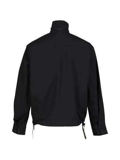 Acronym X-zip Nylon Jacket In Black