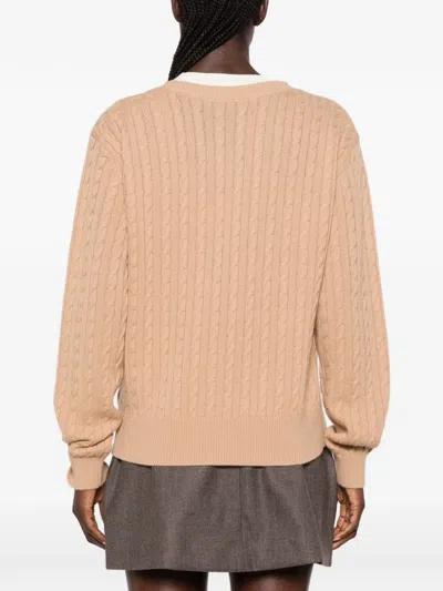 Sandro 2-in-1 Cable Knit Sweater In Multi