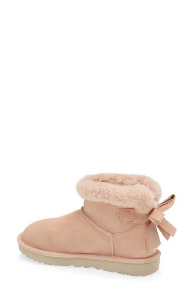 Ugg Wmns Mini Bailey Mixed Bow Boot 'beige Blush' In Multi