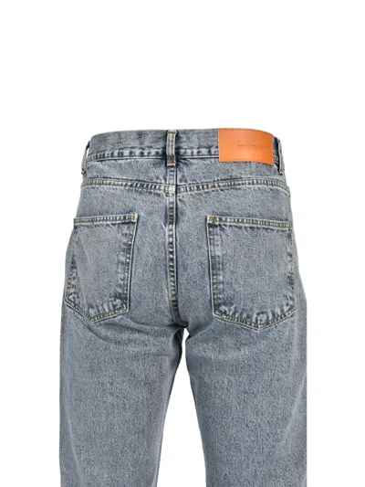 Second / Layer Big Papi Logo-patch Jeans In Blue