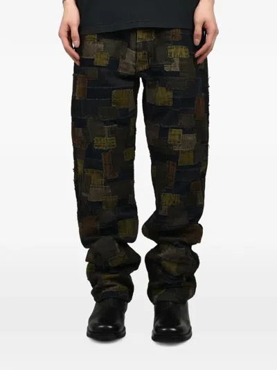 Matthew Williamson Boro Patchwork Straight-leg Jeans In Multi