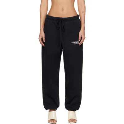 Essentials Logo Drawstring Sweatpants In Black