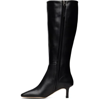 Aeyde Black Bita Calf Leather Tall Boots In Black