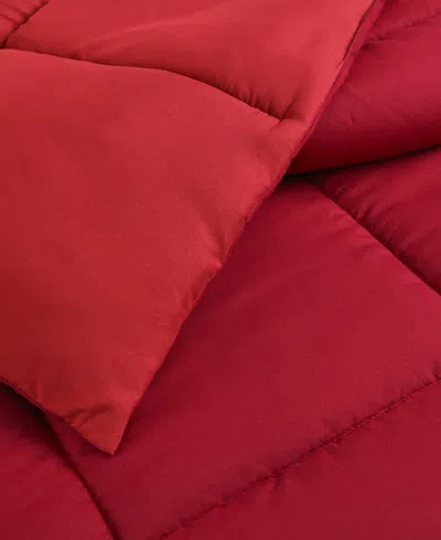 Arch Studio Microfiber Down Alternative Comforter, Full/queen In Red