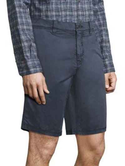 Shop John Varvatos Triple Needle Shorts In Mercury Grey