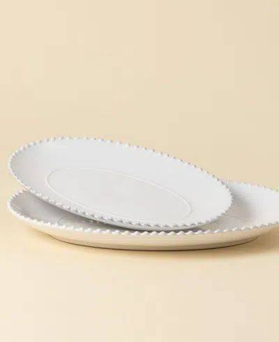 Costa Nova Pearl Oval Platter, 9.8" In White
