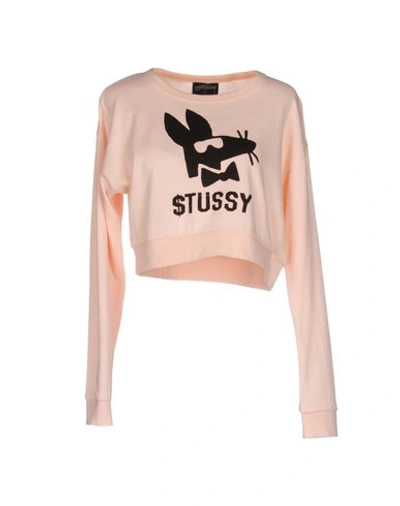 Stussy Sweatshirt In Salmon Pink