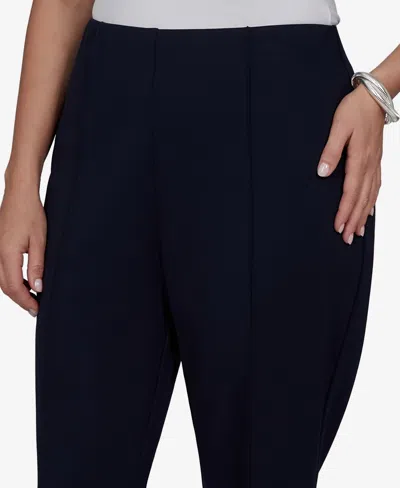 Ruby Rd. Plus Size Mid-rise Pull-on Ponte Pants In Blue