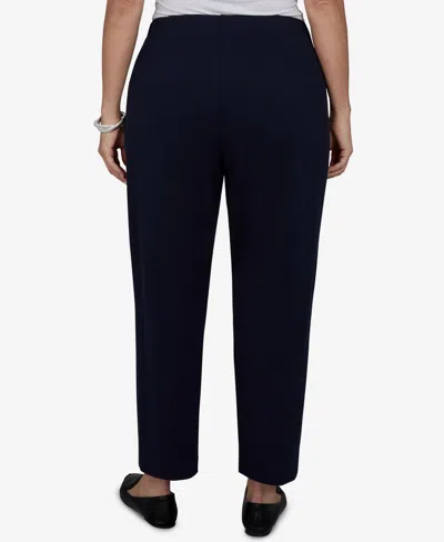 Ruby Rd. Plus Size Mid-rise Pull-on Ponte Pants In Blue