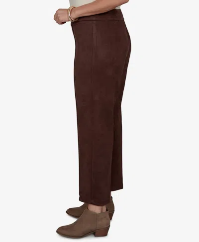 Ruby Rd. Plus Size Pull-on Scuba Cropped & Ankle Pants In Brown