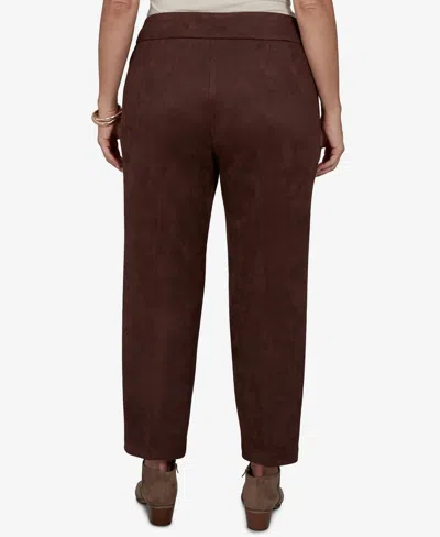 Ruby Rd. Plus Size Pull-on Scuba Cropped & Ankle Pants In Brown