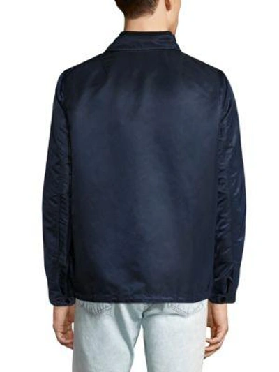 Shop Rag & Bone Matty Button-front Jacket In Navy