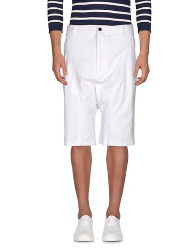 Helmut Lang Denim Shorts In White
