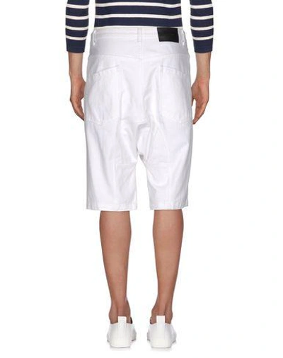 Shop Helmut Lang Denim Shorts In White