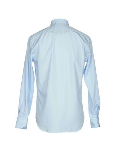 Shop Pierre Balmain Solid Color Shirt In Sky Blue