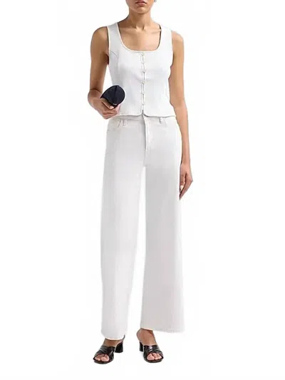 Veronica Beard Figurefitting Cotton Top In White