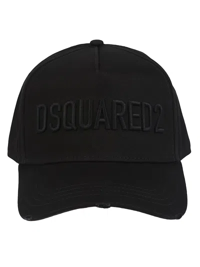 Dsquared2 Technicolor Monochromatic Black Baseball Cap In Black