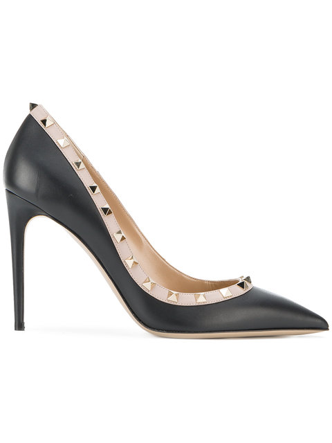 valentino black patent rockstud pumps