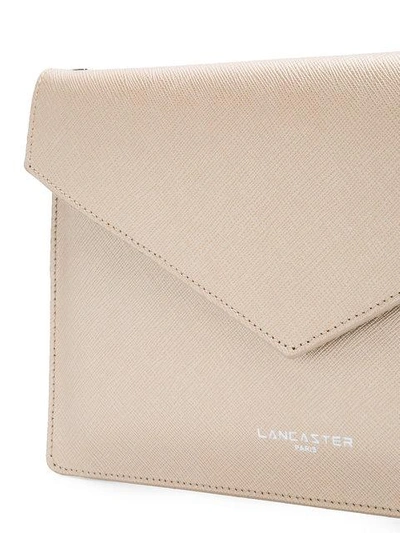 Shop Lancaster Textured Clutch Bag In Neutrals