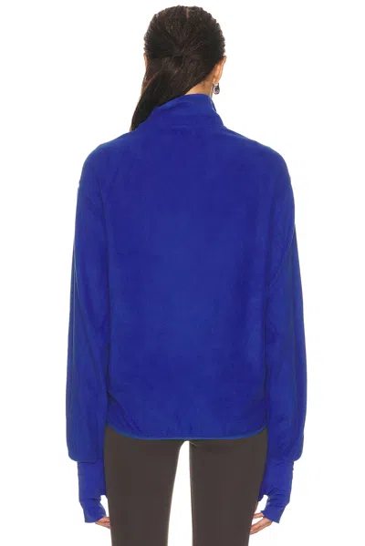 Entire Studios Shell Fleece Pullover Sweatshirt In Blue