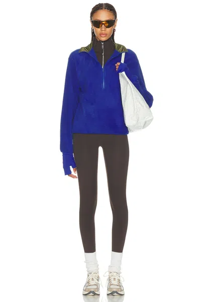 Entire Studios Shell Fleece Pullover Sweatshirt In Blue