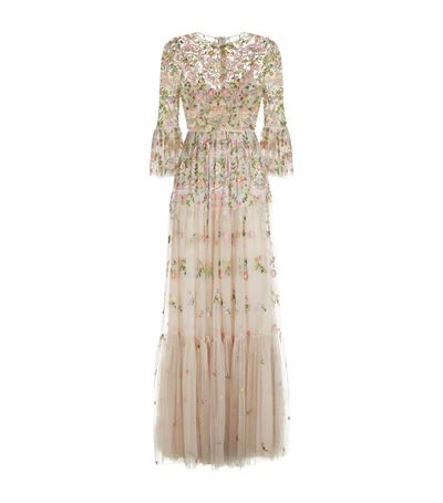 Needle & Thread Dragonfly Embellished Gown In Pink